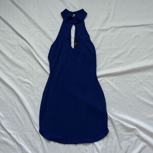 Nasty Gal Royal Blue Backless Mini Dress